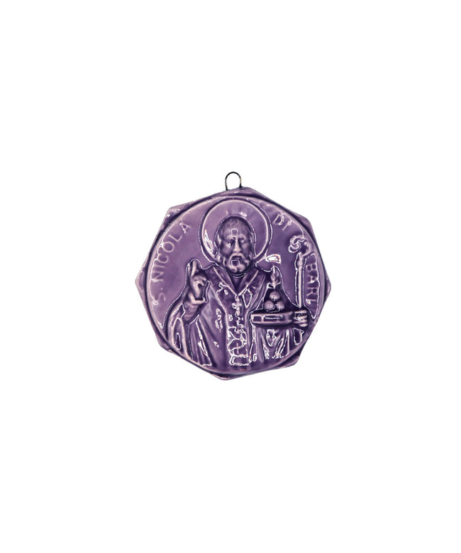 Medaglione “San Nicola di Bari” in ceramica (XS)