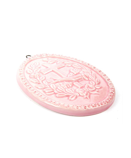 Medaglione “Stemma Francescano” in ceramica (L)