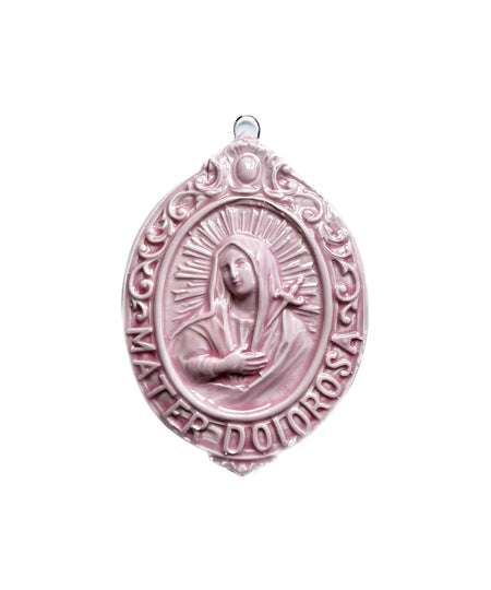Medaglione “Madonna Addolorata” in ceramica (M)