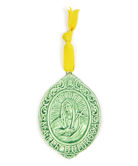 Medaglione “Madonna Addolorata” in ceramica (M)