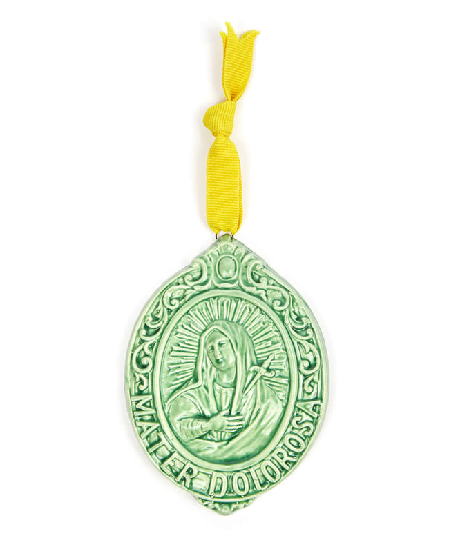 Medaglione “Madonna Addolorata” in ceramica (M)