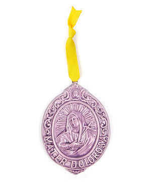 Medaglione “Madonna Addolorata” in ceramica (M)