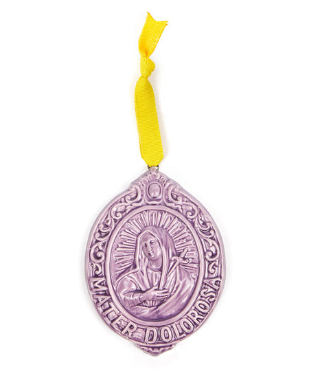 Medaglione “Madonna Addolorata” in ceramica (M)