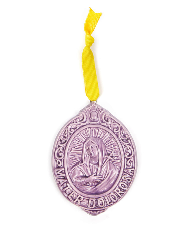Medaglione “Madonna Addolorata” in ceramica (M)