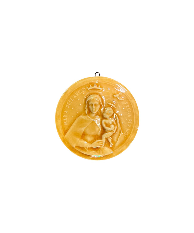 Medaglione “Madonna dell'Arco” in ceramica (S)