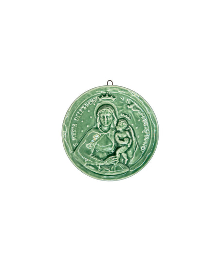 Medaglione “Madonna dell'Arco” in ceramica (S)