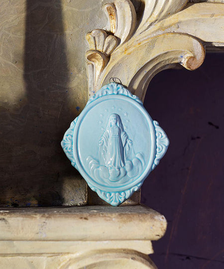 Medaglione “Madonna Assunta in Cielo” in ceramica (M)