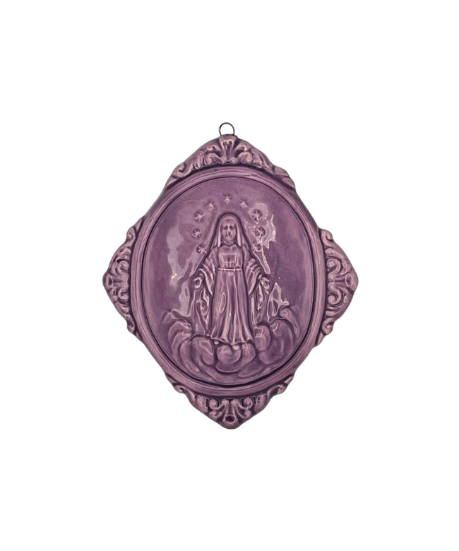 Medaglione “Madonna Assunta in Cielo” in ceramica (M)