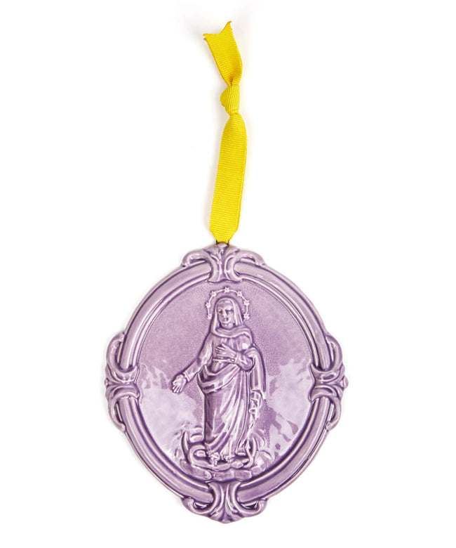 Medaglione “Madonna Immacolata” in ceramica (L)