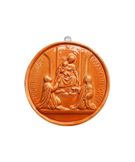 Medaglione “Madonna di Pompei” in ceramica (M)