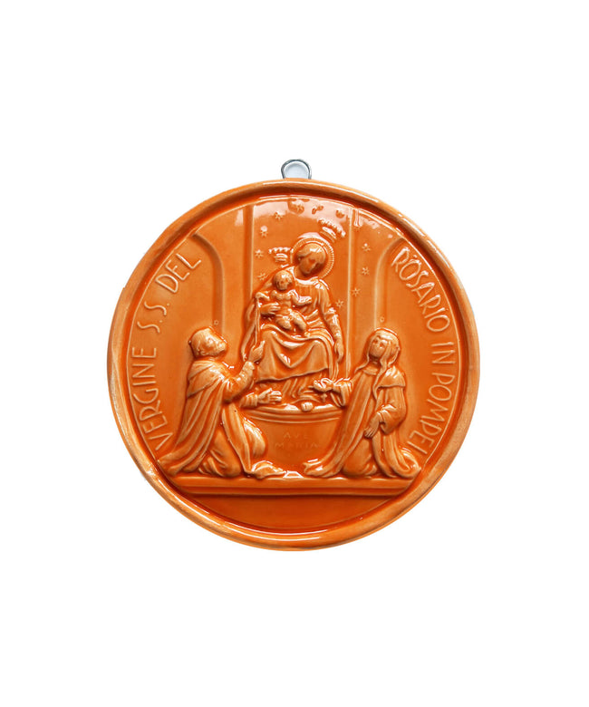 Medaglione “Madonna di Pompei” in ceramica (M)