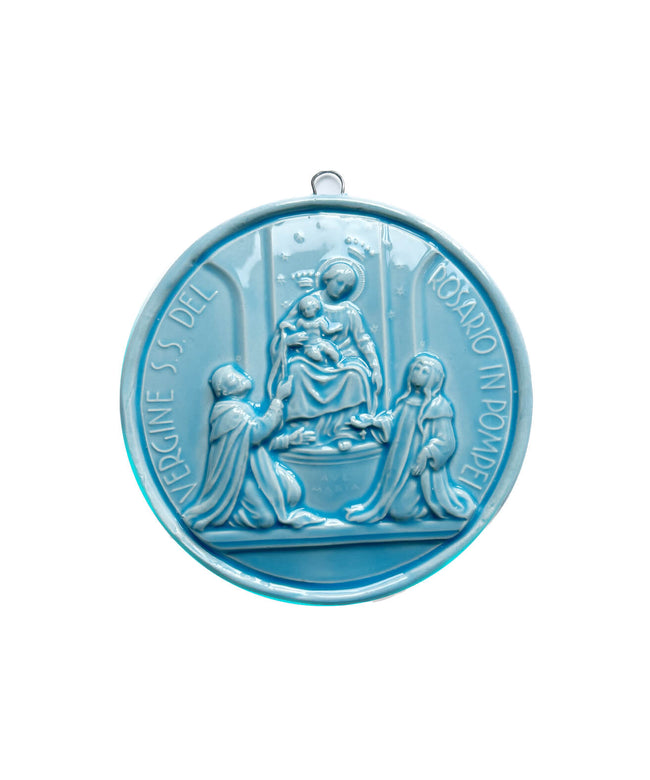 Medaglione “Madonna di Pompei” in ceramica (M)