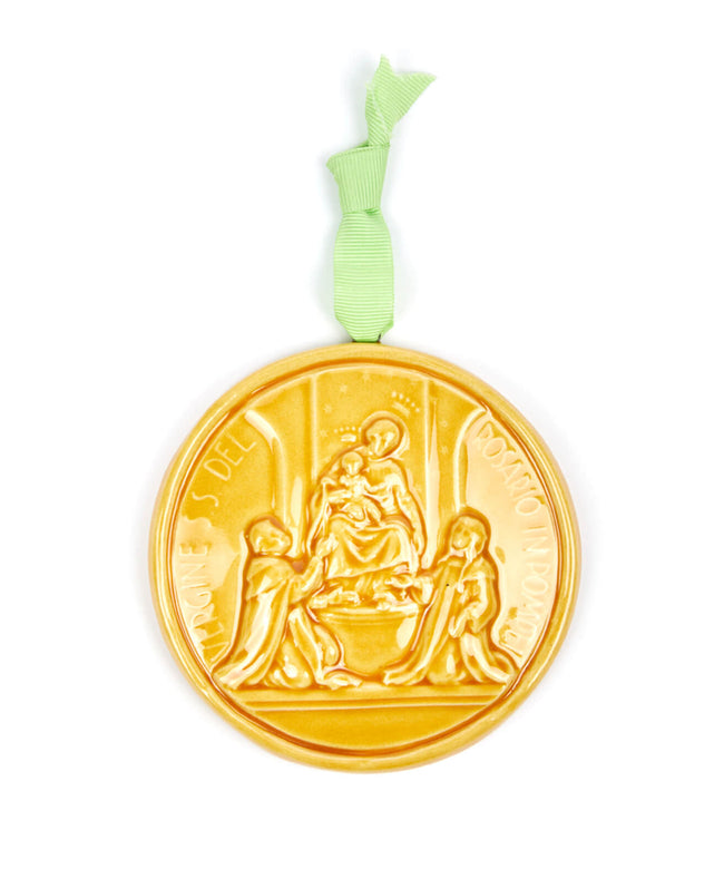 Medaglione “Madonna di Pompei” in ceramica (M)