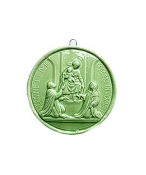 Medaglione “Madonna di Pompei” in ceramica (M)
