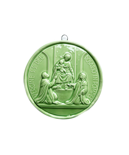 Medaglione “Madonna di Pompei” in ceramica (M)