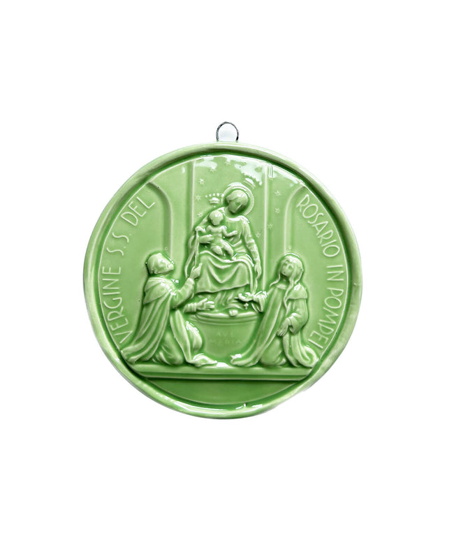 Medaglione “Madonna di Pompei” in ceramica (M)