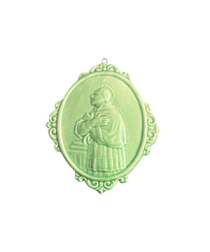 Medaillon aus glasierter Keramik "Sant'Antonio da Padova".