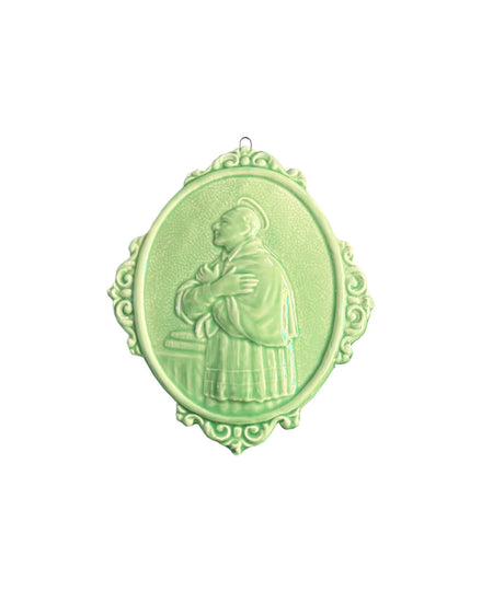 Medaillon aus glasierter Keramik "Sant'Antonio da Padova".