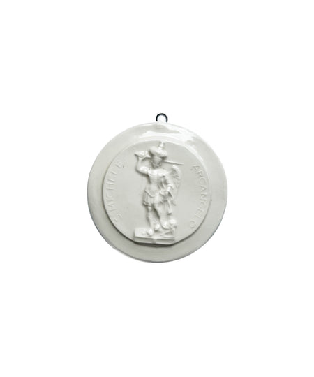 Medaglione “San Michele Arcangelo” in ceramica (S)