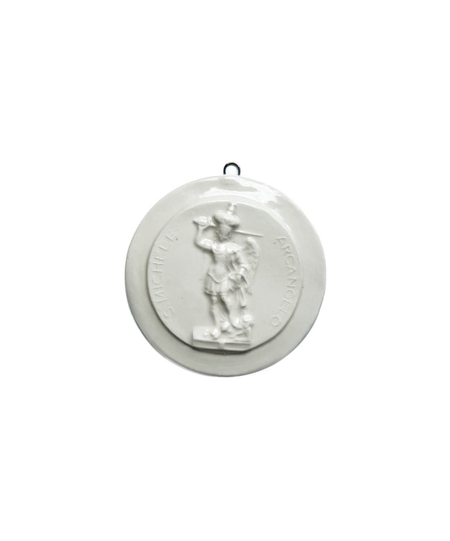 Medaglione “San Michele Arcangelo” in ceramica (S)