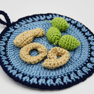 Crochet kitchen pot holder “Pizza”