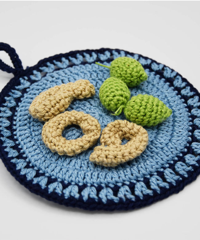 Presina da cucina crochet “Olive e Taralli”