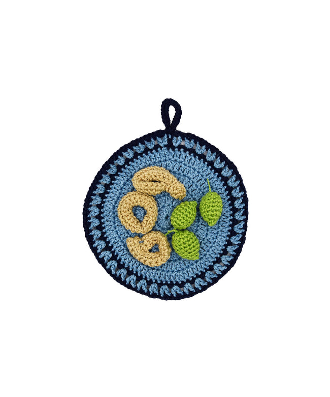 Crochet kitchen pot holder “Pizza”