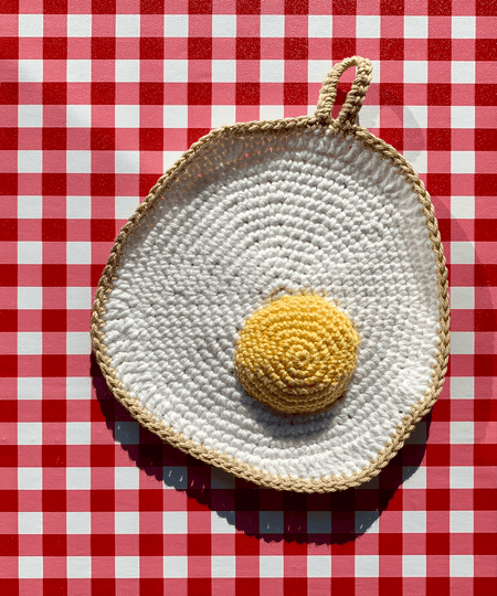 Crochet kitchen pot holder “Pizza”